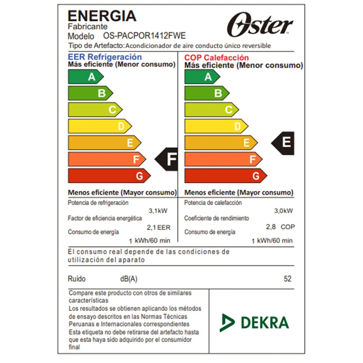 Aire Acondicionado Portátil Pacpor1412fwe Marca Oster-6-chapatodo.pe