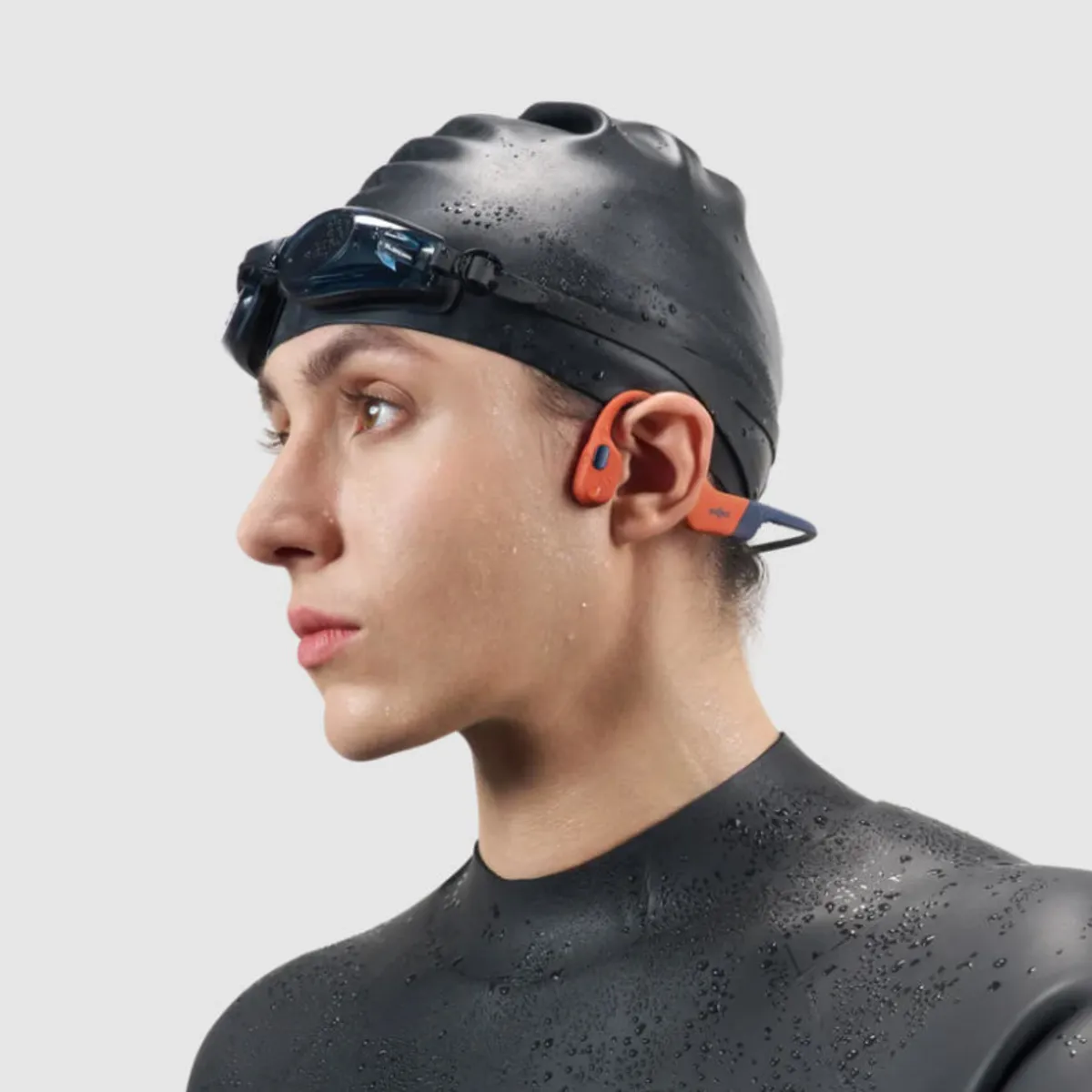 Auriculares impermeables de conduccion osea Shokz OpenSwim Pro S710 Naranjo-2-chapatodo.pe